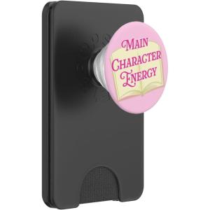 PopSockets Funny Book Phone Grip- Main Character Pink PopSockets PopGrip for MagSafe(Magnetic PopWallet)