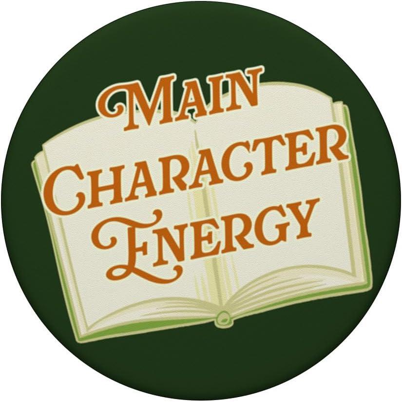 image:imagePopSockets Funny Book Phone Grip Main Character Energy PopSockets PopGrip for MagSafeAdhesive PopGrip