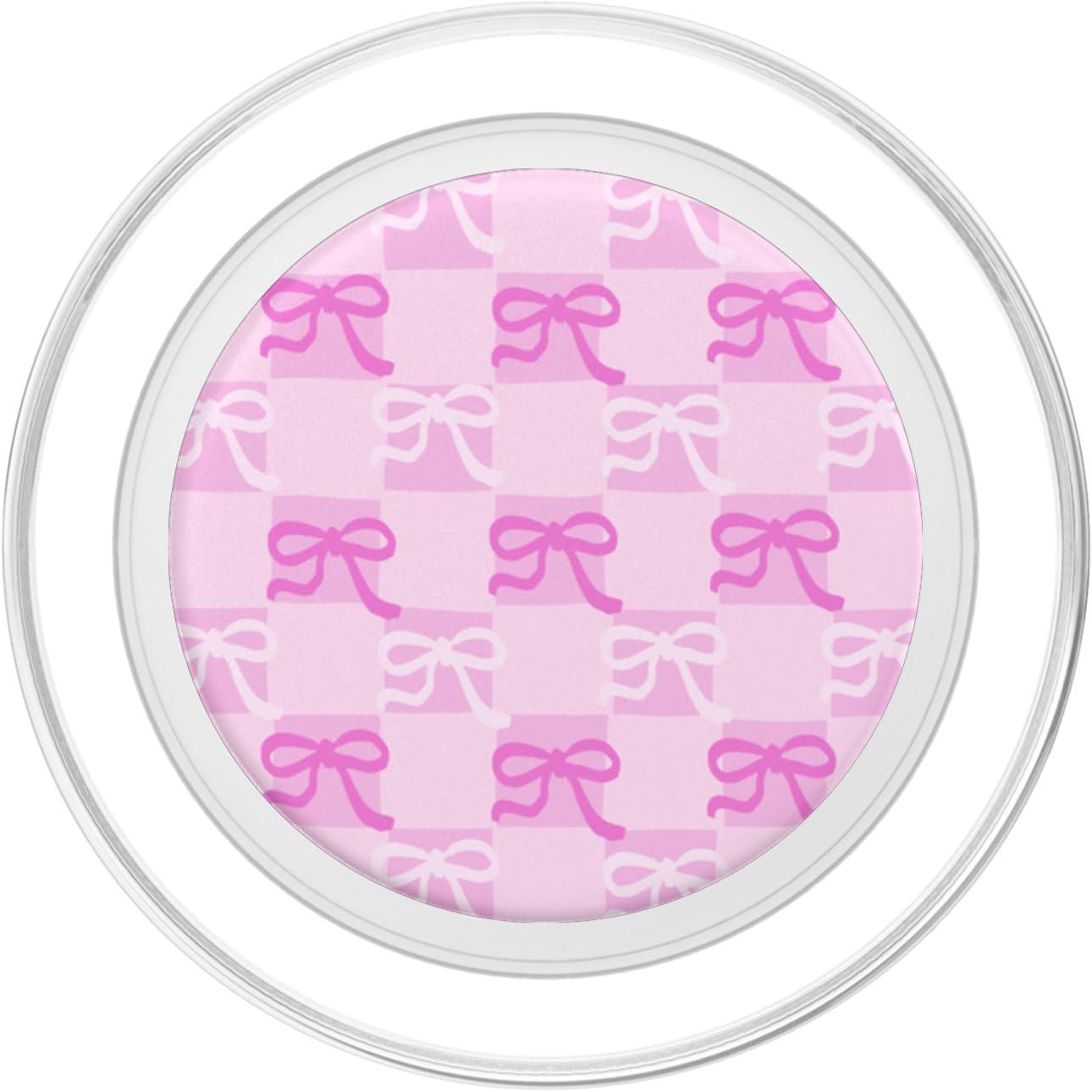 image:imagePopSockets Phone Grip Pink amp White Bow Checker PopSockets PopGrip for MagSafeMagnetic PopGrip