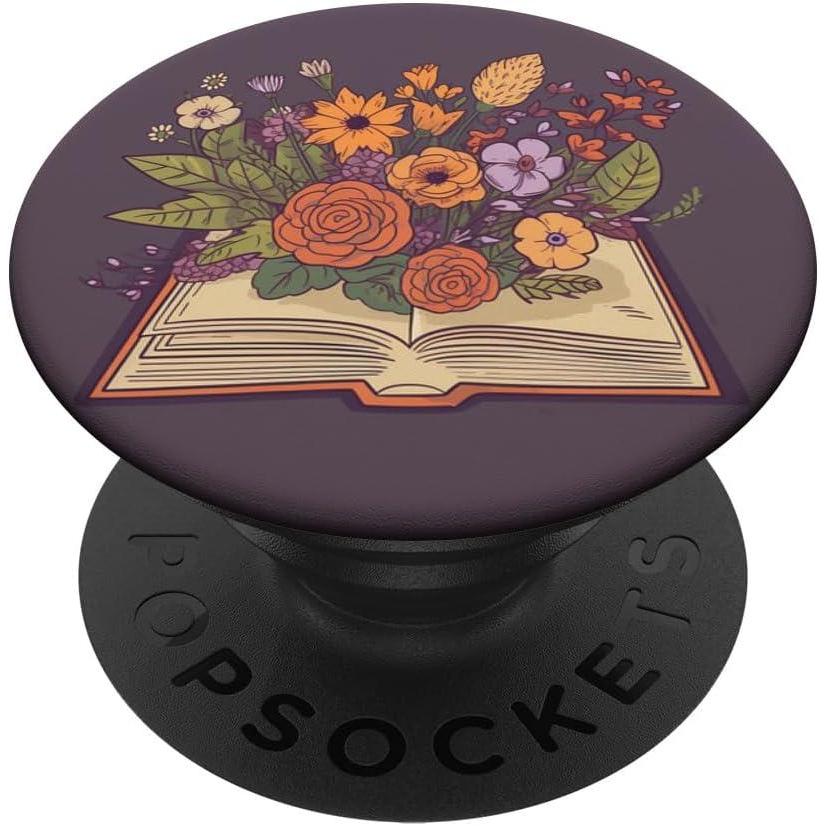 image:imageFlower Book Reading Books Flowers Grow from Book PopSockets Adhesive PopGripAdhesive PopGrip