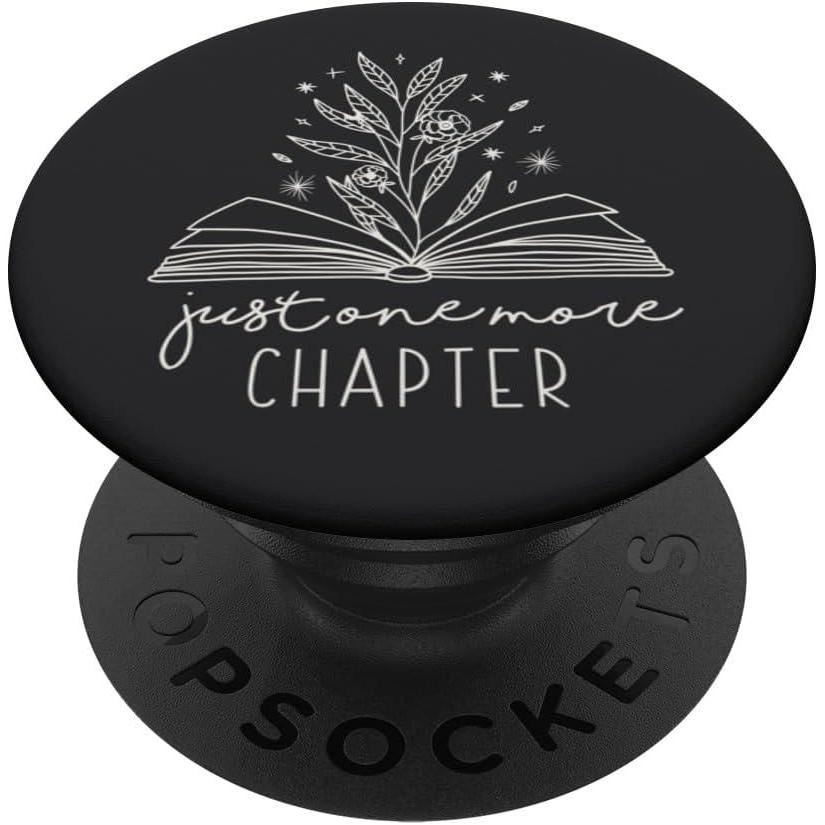 image:imageJust One More Chapter Floral Book Lover Reading Design PopSockets Adhesive PopGripAdhesive PopGrip
