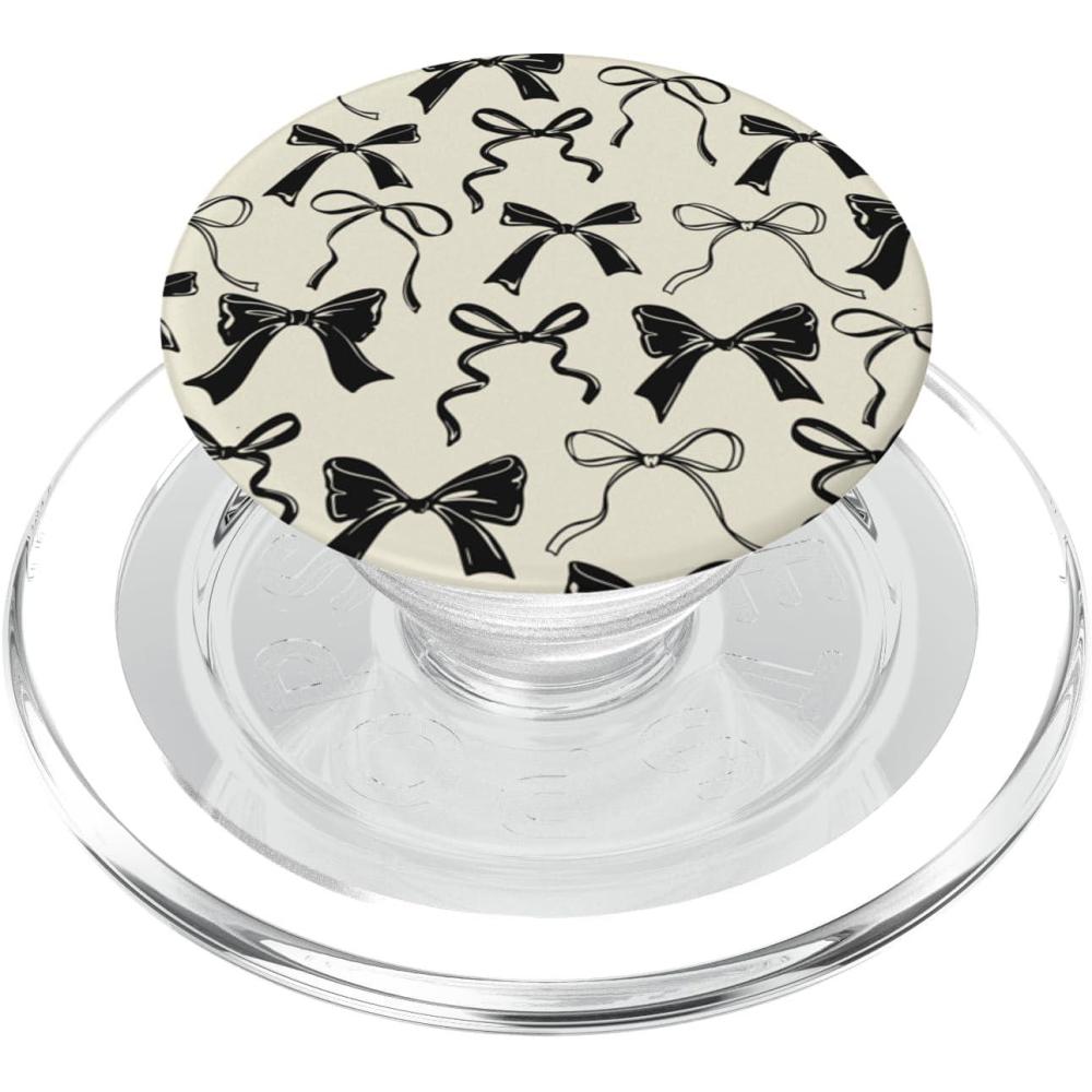 image:imagePopSockets Bow Phone Grip Vintage Neutral Bows PopSockets PopGrip for MagSafeMagnetic PopGrip