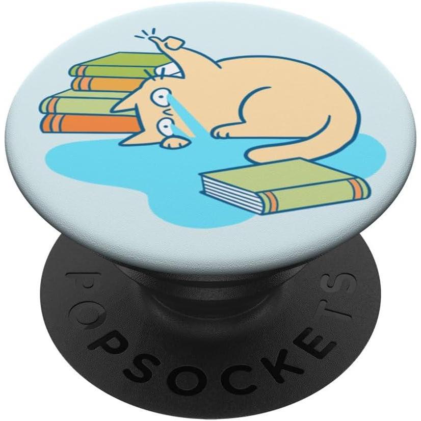 image:imagePopSockets Cat amp Bookish Phone Grip Catastrophic Reader PopSockets PopGrip for MagSafeAdhesive PopGrip