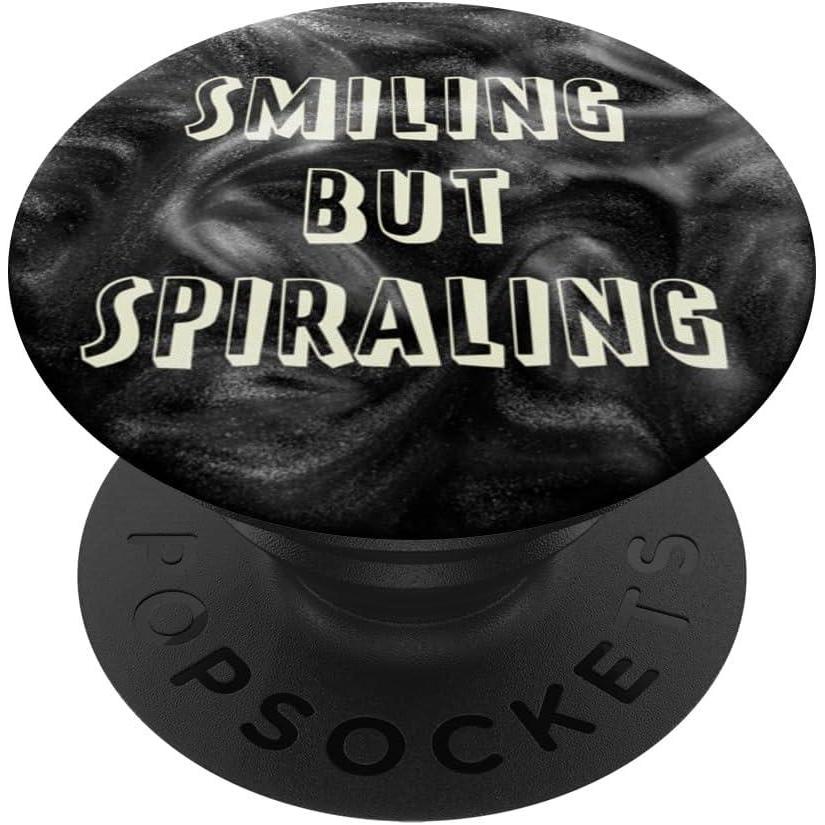 image:imagePopSockets Funny Phone Grip Smiling but Spiraling PopSockets PopGrip for MagSafeAdhesive PopGrip