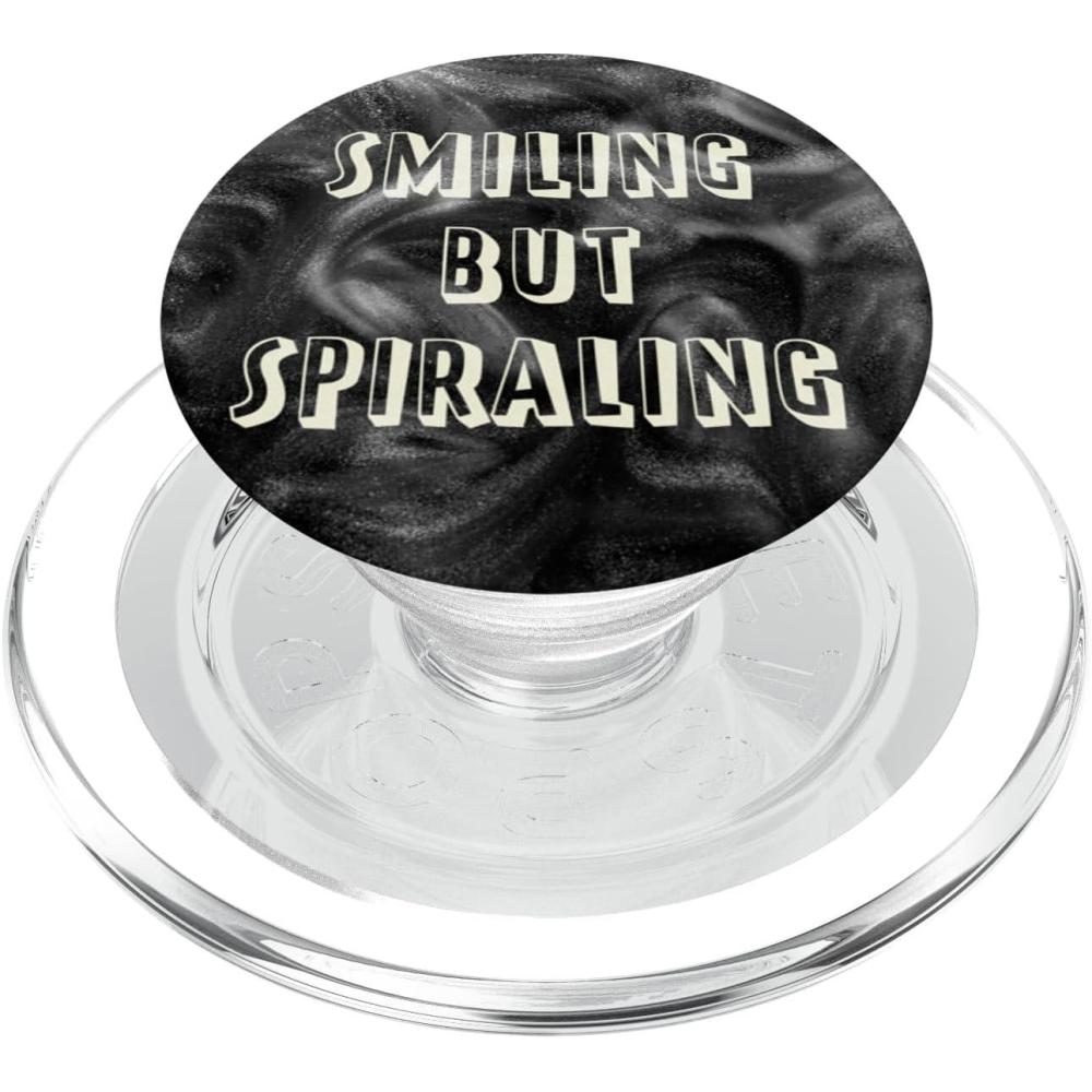 image:imagePopSockets Funny Phone Grip Smiling but Spiraling PopSockets PopGrip for MagSafeMagnetic PopGrip