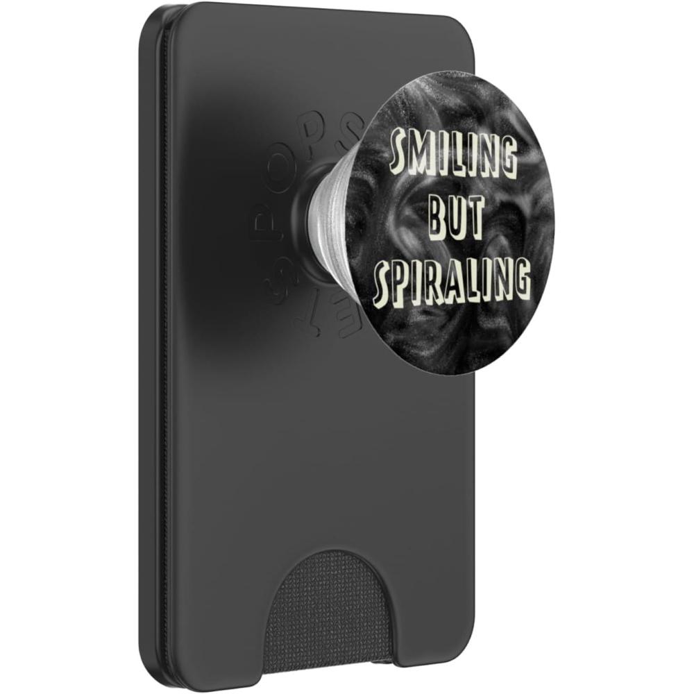 image:imagePopSockets Funny Phone Grip  Smiling but Spiraling PopSockets PopGrip for MagSafeMagnetic PopWallet