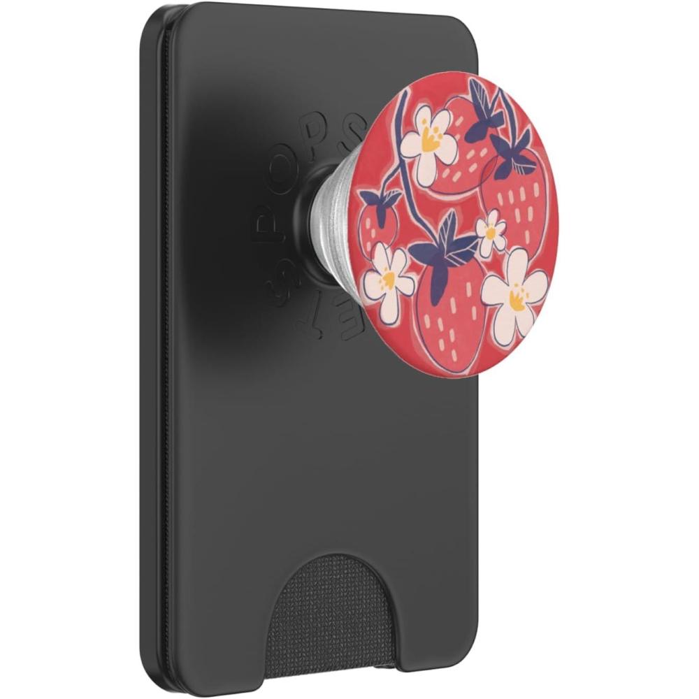 image:imagePopSockets Phone Grip Strawberry Floral Blooms PopSockets PopGrip for MagSafeMagnetic PopWallet