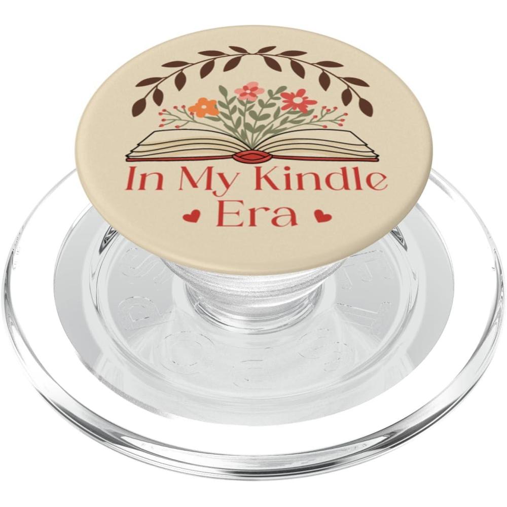 image:imagein My Kindle Era Botanical Flowers Book Lover PopSockets Adhesive PopGripMagnetic PopGrip