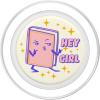 PopSockets Bookish Phone Grip & Stand – Hey Girl PopSockets PopGrip for MagSafe(Magnetic PopGrip)