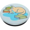 PopSockets Cat & Bookish Phone Grip – Cat-astrophic Reader PopSockets PopGrip for MagSafe(Adhesive PopGrip)