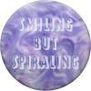 PopSockets Funny Phone Grip – Smiling But Spiraling Purple PopSockets PopGrip for MagSafe(Adhesive PopGrip)