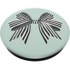 PopSockets Phone Grip – Black Striped Bow PopSockets PopGrip for MagSafe(Adhesive PopGrip)