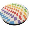 PopSockets Phone Grip – Checker Wavy Rainbow PopSockets PopGrip for MagSafe(Adhesive PopGrip)