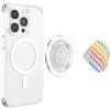 PopSockets Phone Grip – Checker Wavy Rainbow PopSockets PopGrip for MagSafe(Magnetic PopGrip)