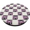 PopSockets Phone Grip – Pink & Black Bow Checker PopSockets PopGrip for MagSafe(Adhesive PopGrip)