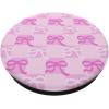 PopSockets Phone Grip – Pink & White Bow Checker PopSockets PopGrip for MagSafe(Adhesive PopGrip)
