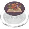 Flower Book, Reading Books, Flowers Grow from Book PopSockets Adhesive PopGrip(Magnetic PopGrip)