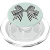 PopSockets Phone Grip – Black Striped Bow PopSockets PopGrip for MagSafe(Magnetic PopGrip)