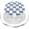 PopSockets Phone Grip – Blue & Black Bow Checker PopSockets PopGrip for MagSafe(Magnetic PopGrip)