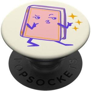 PopSockets Bookish Phone Grip & Stand – Sassy Paperback PopSockets PopGrip for MagSafe(Adhesive PopGrip)