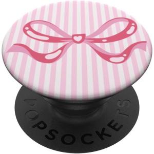 PopSockets Bow Phone Grip – Bow Wallpaper Pink PopSockets PopGrip for MagSafe(Adhesive PopGrip)