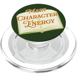 PopSockets Funny Book Phone Grip – Main Character Energy PopSockets PopGrip for MagSafe(Magnetic PopGrip)