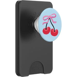 PopSockets Phone Grip – Cutie Cherry Bow PopSockets PopGrip for MagSafe(Magnetic PopWallet)