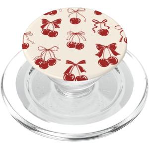 PopSockets Phone Grip – Vintage Cherry Bows PopSockets PopGrip for MagSafe(Magnetic PopGrip)