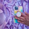 PopSockets iPhone 13 Case with Phone Grip and Slide, Phone Case for iPhone 13 – Spearmint Trnsl