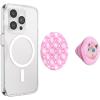 PopSockets PopGrip for MagSafe, Magnetic Phone Grip & Stand, Swappable Top, Secure Grip for iPhone MagSafe Cases, Kickstand for Hands-Free Viewing, Wireless Charging Compatible – Ghost Gengar(Jigglypuff Sparkle)