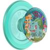 PopSockets PopGrip for MagSafe, Magnetic Phone Grip & Stand, Swappable Top, Secure Grip for iPhone MagSafe Cases, Kickstand for Hands-Free Viewing, Wireless Charging Compatible – Ghost Gengar(Bulbasaur Mint)