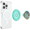 PopSockets PopGrip for MagSafe, Magnetic Phone Grip & Stand, Swappable Top, Secure Grip for iPhone MagSafe Cases, Kickstand for Hands-Free Viewing, Wireless Charging Compatible – Ghost Gengar(Bulbasaur Mint)