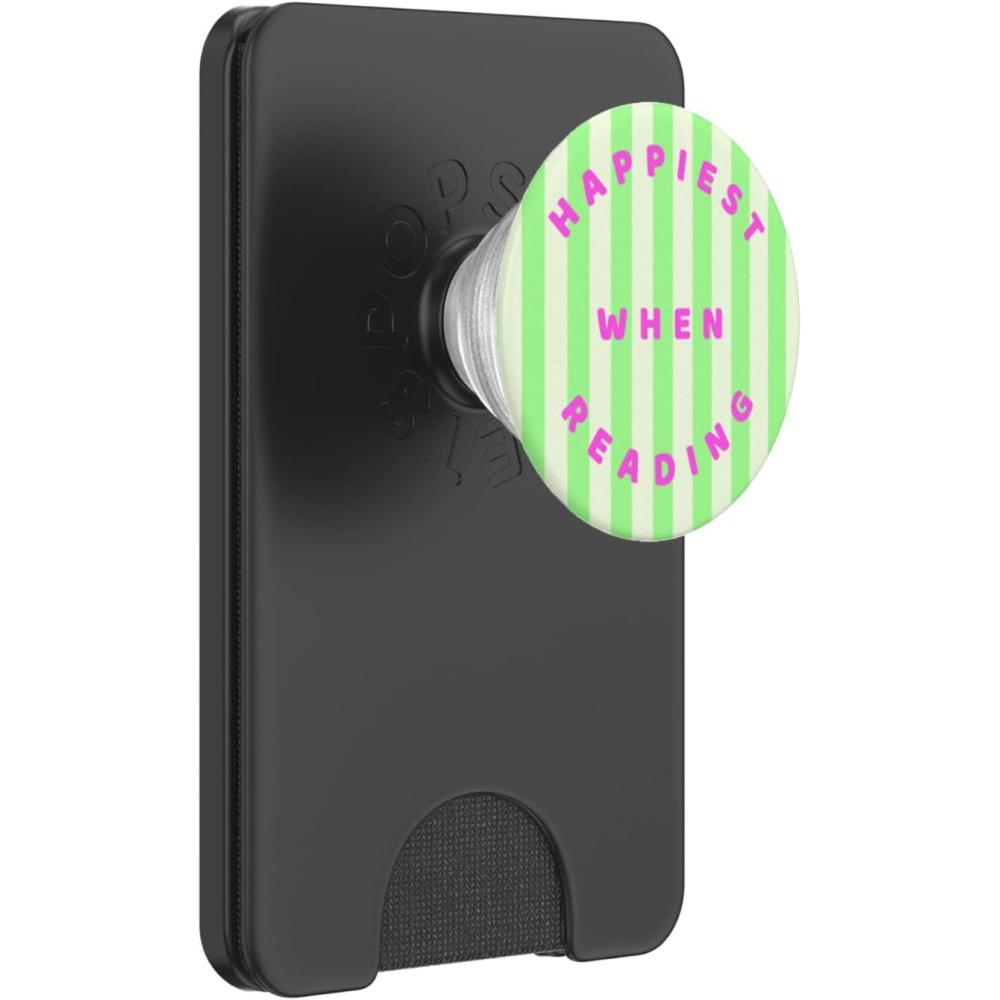 image:imagePopSockets Bookish Phone Grip amp Stand Happiest When Reading PopSockets Adhesive PopGripMagnetic PopWallet