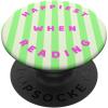 PopSockets Bookish Phone Grip & Stand- Happiest When Reading PopSockets Adhesive PopGrip(Adhesive PopGrip)