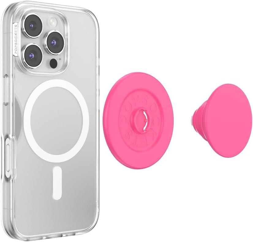 image:imagePopSockets Adhesive Phone Grip Holder Phone Stand Rainbow Inlay SwirlNeon Pink