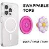 PopSockets Adhesive Phone Grip, Holder, Phone Stand, Rainbow – Inlay Swirl(Doodle Daisy)