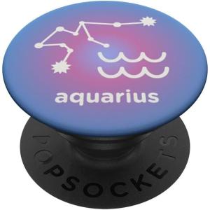PopSockets Zodiac Phone Grip – Aquarius Zodiac Sign PopSockets Adhesive PopGrip(Adhesive PopGrip)