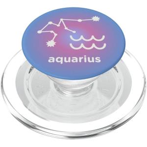 PopSockets Zodiac Phone Grip – Aquarius Zodiac Sign PopSockets Adhesive PopGrip(Magnetic PopGrip)