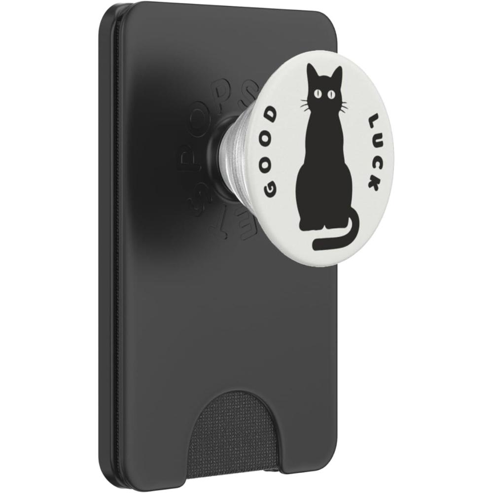 image:imagePopSockets Cat Phone Grip  Good Luck Black Cat PopSockets Adhesive PopGripMagnetic PopWallet