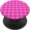 PopSockets Phone Grip – Bright Pink Gingham PopSockets Adhesive PopGrip(Adhesive PopGrip)