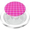 PopSockets Phone Grip – Bright Pink Gingham PopSockets Adhesive PopGrip(Magnetic PopGrip)