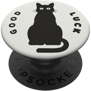 PopSockets Cat Phone Grip – Good Luck Black Cat PopSockets Adhesive PopGrip(Adhesive PopGrip)