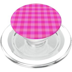 PopSockets Phone Grip – Bright Pink Gingham PopSockets Adhesive PopGrip(Magnetic PopGrip)