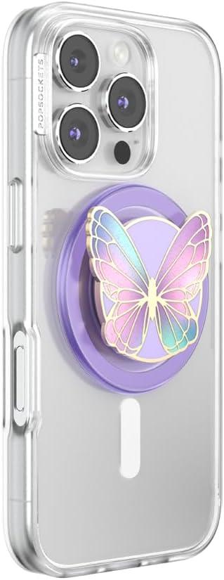 image:imagePopSockets Adhesive Phone Grip Holder Phone Stand Butterfly So FlyEnamel Butterfly Prisim
