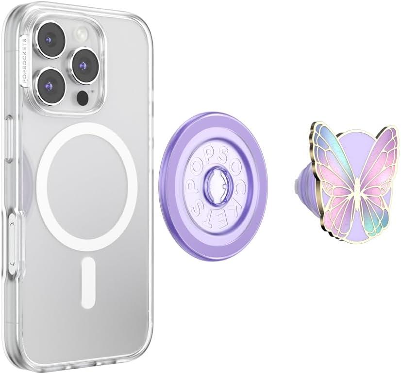 image:imagePopSockets Adhesive Phone Grip Holder Phone Stand Butterfly So FlyEnamel Butterfly Prisim