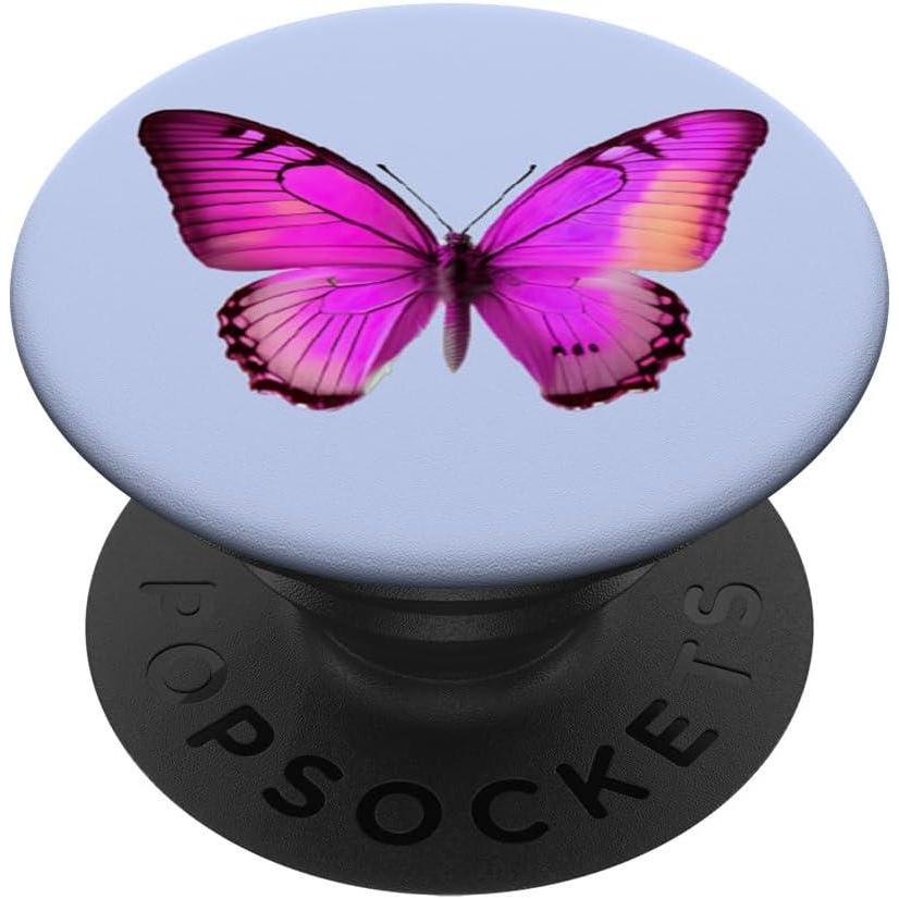 image:imagePopSockets Butterfly Phone Grip Magenta Flutterfly PopSockets PopGrip for MagSafeAdhesive PopGrip