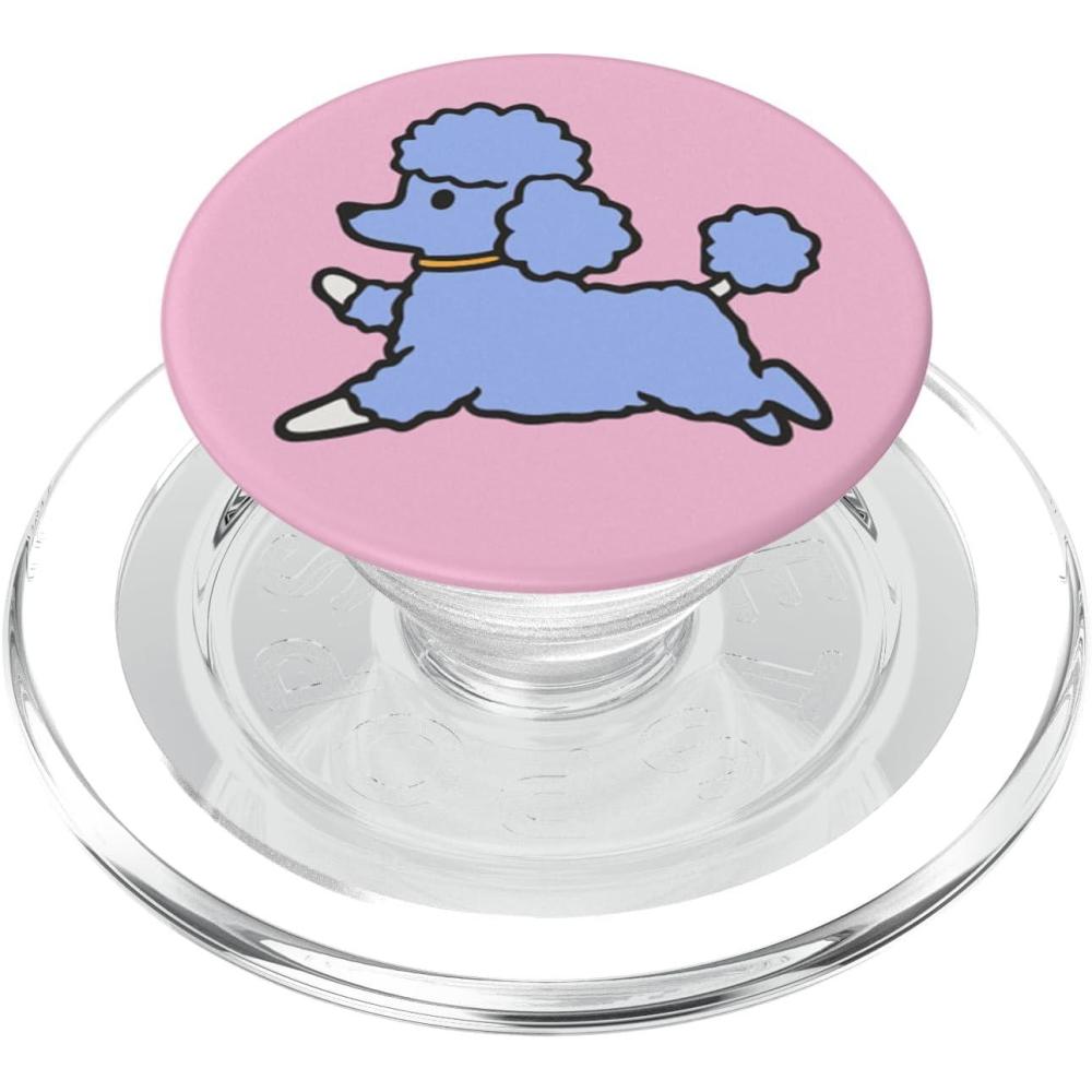 image:imagePopSockets Dog Phone Grip Purple Prancing Poodle PopSockets PopGrip for MagSafeMagnetic PopGrip