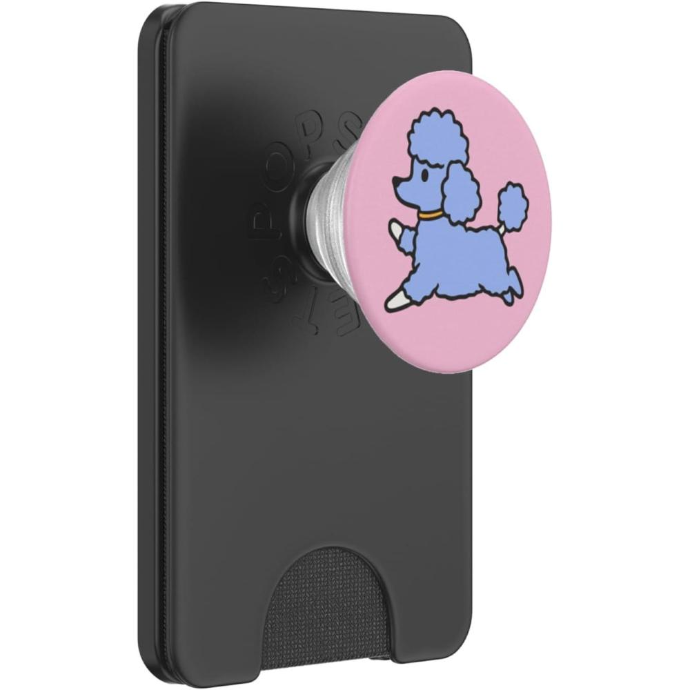 image:imagePopSockets Dog Phone Grip Purple Prancing Poodle PopSockets PopGrip for MagSafeMagnetic PopWallet