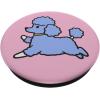 PopSockets Dog Phone Grip – Purple Prancing Poodle PopSockets PopGrip for MagSafe(Adhesive PopGrip)