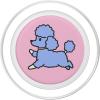 PopSockets Dog Phone Grip – Purple Prancing Poodle PopSockets PopGrip for MagSafe(Magnetic PopGrip)